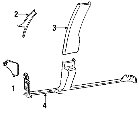 Interior Trim - Pillars for 1991 Buick Roadmaster #0