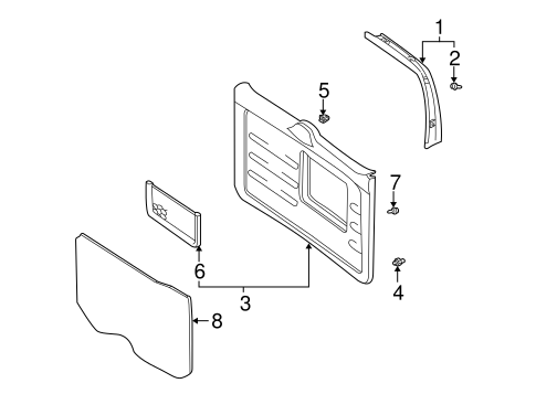 BODY/INTERIOR TRIM - BACK DOOR for 2004 Toyota RAV4 #1