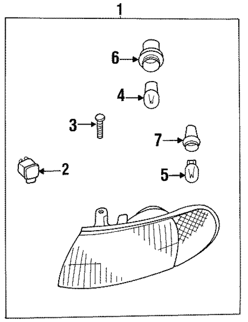 Park & Side Marker Lamps for 1995 Nissan Quest #0