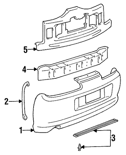 BODY/BUMPER & COMPONENTS - REAR for 1997 Toyota Supra #1