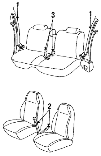 Cutlass Ciera SEAT BELT