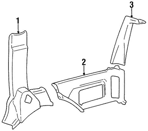 960 INTERIOR TRIM - QUARTER PANELS