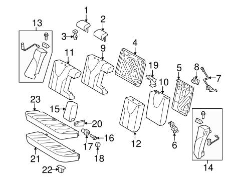BODY/REAR SEAT COMPONENTS for 2009 Toyota Camry #1