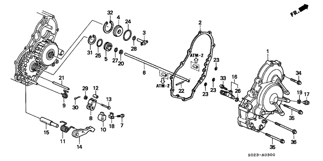 Transmission - Automatic/AT Right Side Cover for 1996 Honda CIVIC COUPE #1