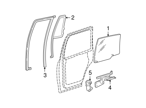 Glass - Rear Door for 2004 Ford Expedition #0