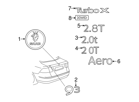 9-3 EXTERIOR TRIM - TRUNK