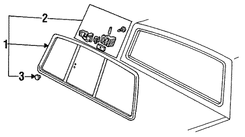 Body/Glass & Hardware - Back for 1997 Ford Ranger #3