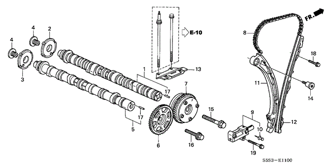 Engine/Camshaft - Cam Chain for 2003 Honda CIVIC HATCHBACK #1