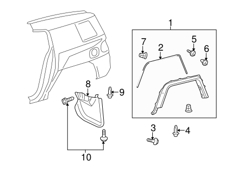 BODY/EXTERIOR TRIM - QUARTER PANEL for 2011 Toyota FJ Cruiser #1