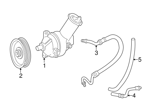 Steering/Pump & Hoses for 2003 Ford Ranger #1