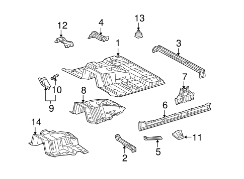 Floor for 2001 Toyota Land Cruiser #0