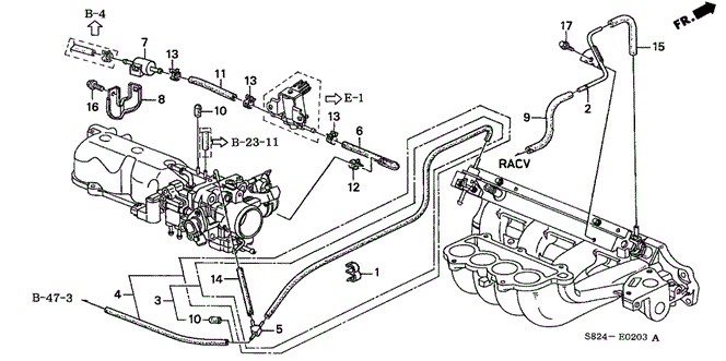 ENGINE/INSTALL PIPE - TUBING ('01) for 2001 Honda ACCORD COUPE #1