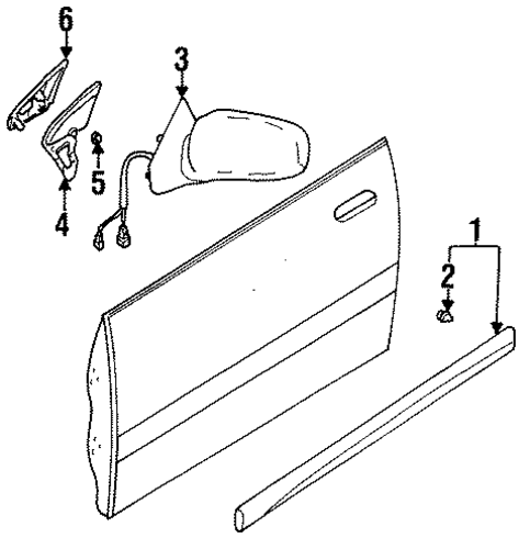Mirror Assembly Gusset - Subaru (62320AC000) Mirror Assembly Gusset - Subaru (62320AC000)