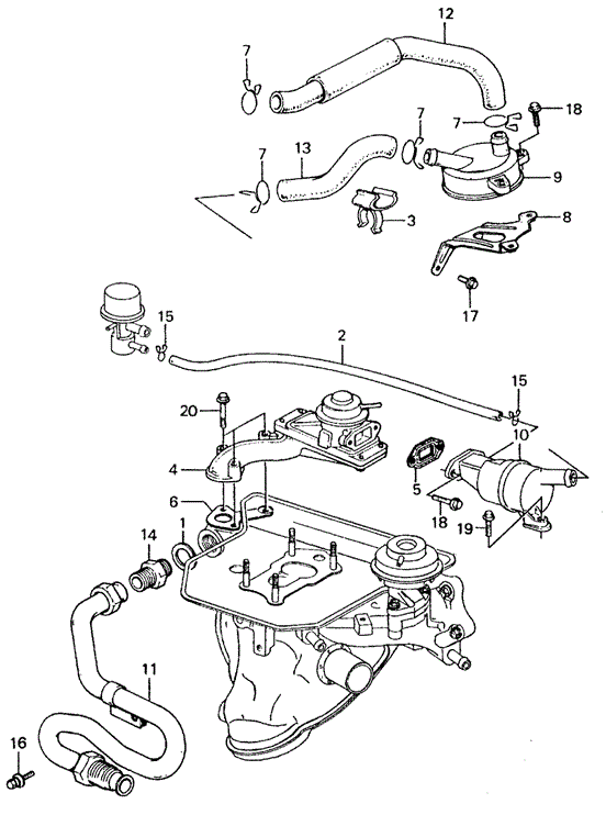 ENGINE/AIR SUCTION ('82-'83) for 1982 Honda CIVIC SEDAN #1
