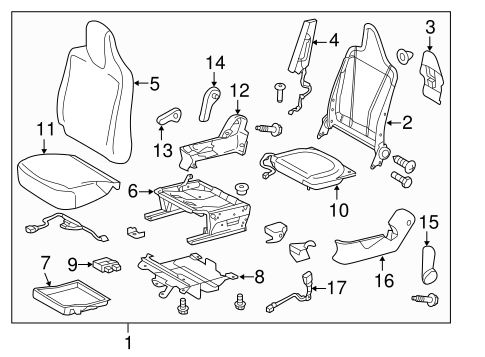 BODY/PASSENGER SEAT COMPONENTS for 2012 Scion iQ #1