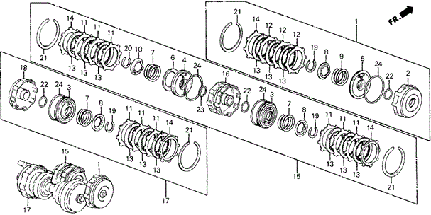TRANSMISSION - AUTOMATIC/AT CLUTCH for 1990 Honda CIVIC 5-DOOR #1