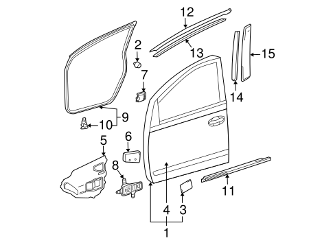 BODY/EXTERIOR TRIM - FRONT DOOR for 2006 Toyota Prius #1