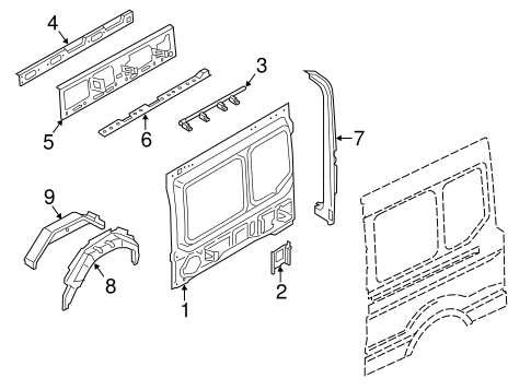 Body/Inner Structure for 2015 Ford Transit-350 HD #9