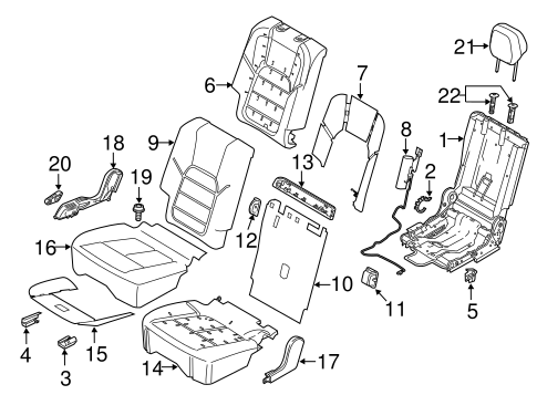 Cayenne REAR SEAT COMPONENTS