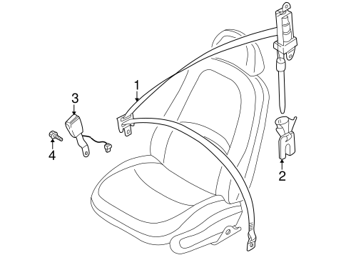 V40 FRONT SEAT BELTS