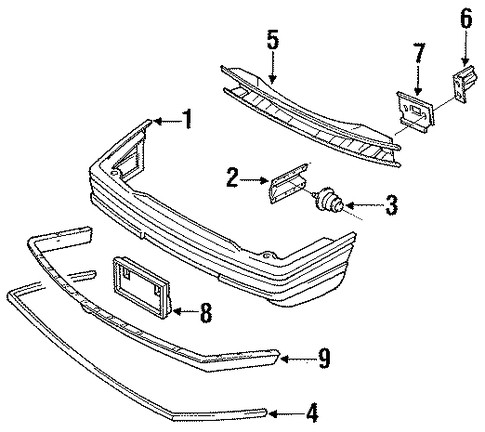Tracer BUMPER & COMPONENTS - FRONT