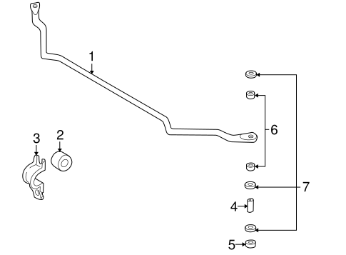 Front Suspension/Stabilizer Bar & Components for 2004 Nissan Xterra #2