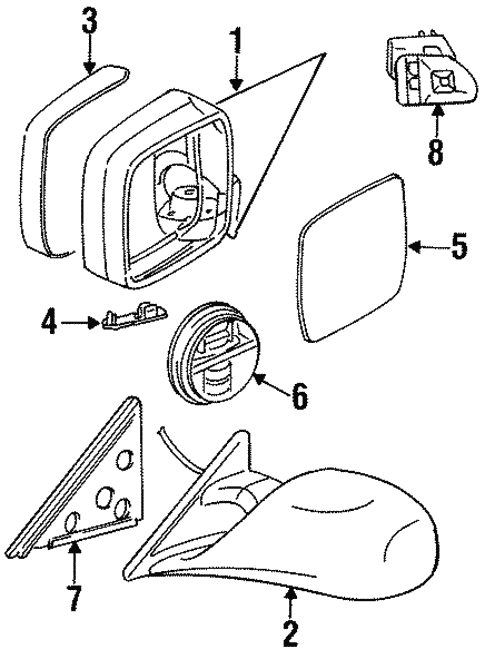 Outside Mirrors for 1994 BMW 325is #0