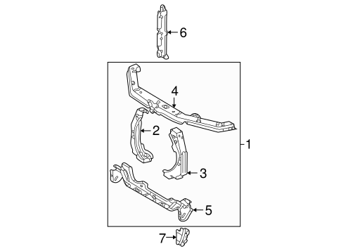 COOLING SYSTEM/RADIATOR SUPPORT for 2002 Toyota Avalon #1