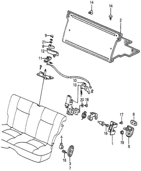 Interior/Bumper/Rear Seat Components 3DR for 1983 Honda ACCORD HATCHBACK #1