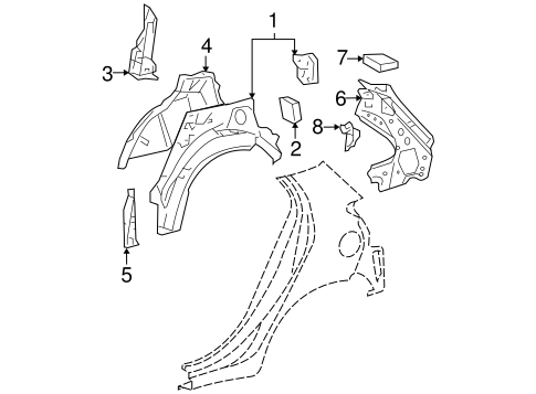 BODY/INNER STRUCTURE for 2010 Toyota Yaris #3