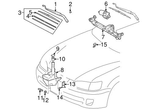 BODY/WIPER & WASHER COMPONENTS for 1998 Toyota Camry #2