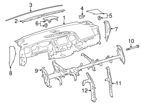 BODY/INSTRUMENT PANEL for 2015 Toyota Highlander #1