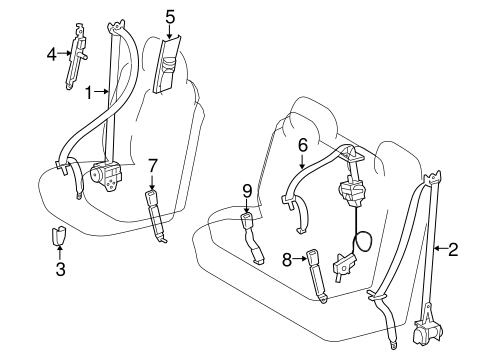 ELECTRICAL/REAR SEAT BELTS for 2014 Toyota Tundra #1