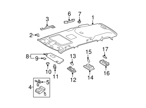 BODY/INTERIOR TRIM - ROOF for 2009 Toyota Highlander #2