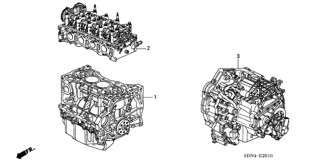 ENGINE/ENGINE ASSY. - TRANSMISSION ASSY. (L4) for 2006 Honda ACCORD COUPE #1