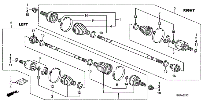 CHASSIS/DRIVESHAFT (AT) for 2009 Honda CIVIC SEDAN #1