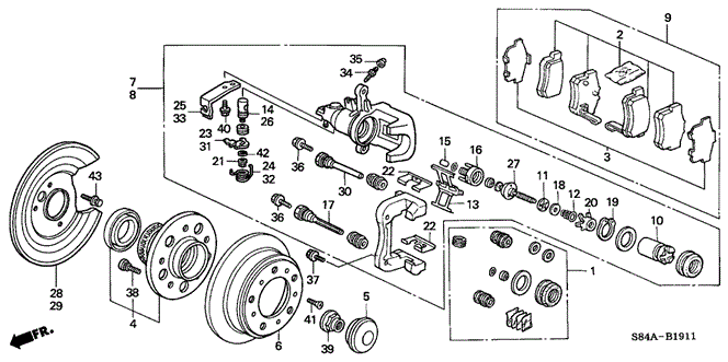 Chassis/Rear Brake (Disk) (V6) for 2002 Honda ACCORD SEDAN #1
