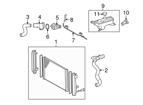 COOLING SYSTEM/RADIATOR & COMPONENTS for 2010 Toyota RAV4 #1