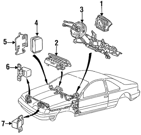 Thunderbird AIR BAG COMPONENTS