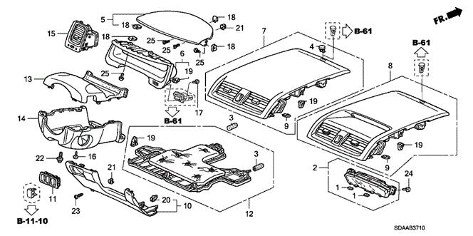 Interior/Bumper/Instrument Panel Garnish (Driver Side) for 2007 Honda ACCORD SEDAN #1