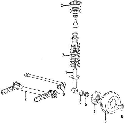 Rear Suspension for 1993 Hyundai Sonata #1