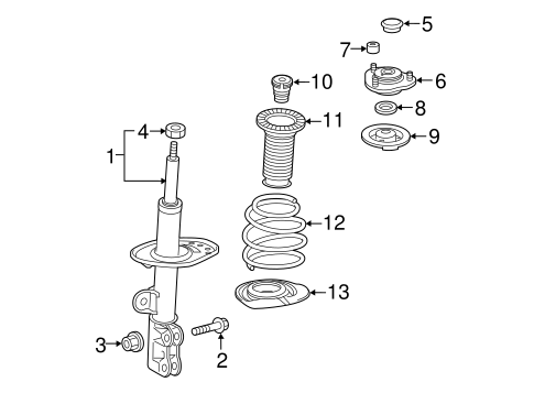 FRONT SUSPENSION/STRUTS & COMPONENTS for 2016 Scion iM #1