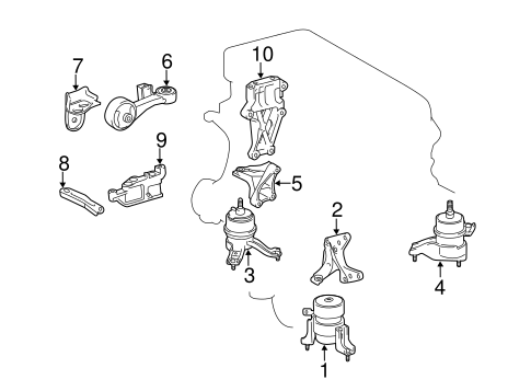 ENGINE/ENGINE & TRANS MOUNTING for 2013 Toyota Camry #1