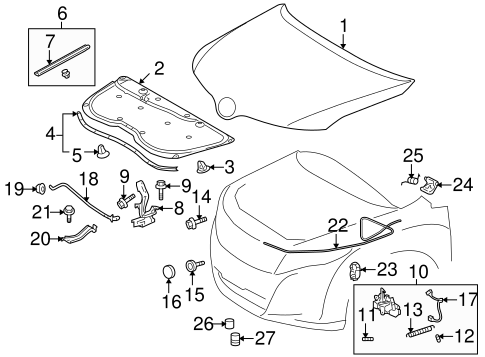 BODY/HOOD & COMPONENTS for 2010 Toyota Venza #1