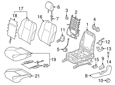 BODY/DRIVER SEAT COMPONENTS for 2016 Toyota Tacoma #1
