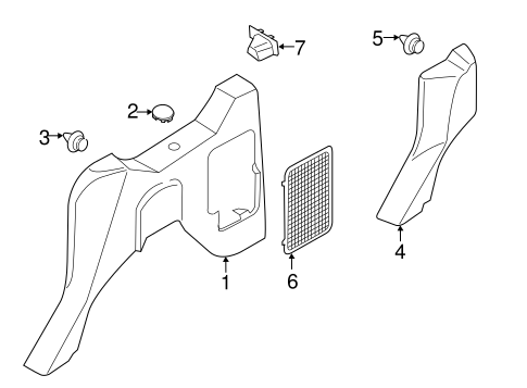 Transit Connect INTERIOR TRIM - SIDE PANEL 3