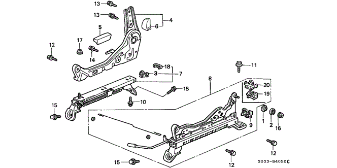 INTERIOR / BUMPER/FRONT SEAT COMPONENTS (R.) for 2000 Honda CIVIC HATCHBACK #1