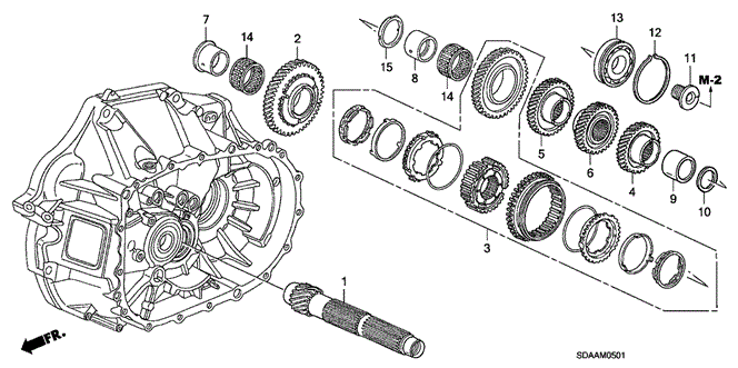 TRANSMISSION - MANUAL/MT COUNTERSHAFT (L4) (KA) for 2007 Honda ACCORD SEDAN #1