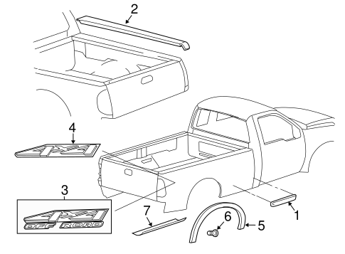 Body/Exterior Trim - Pick UP Box for 2004 Ford F-250 Super Duty #2
