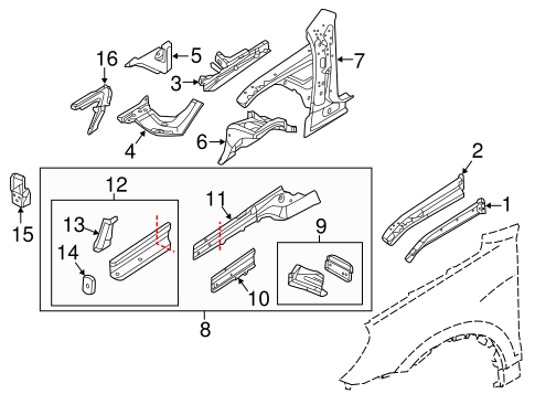 Cayenne STRUCTURAL COMPONENTS & RAILS
